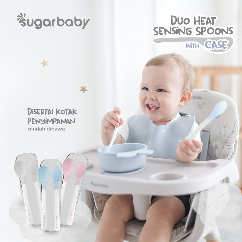 Sugarbaby Duo Heat Sensing Spoon BPA Free/Training Spoon/Peralatan Makan Bayi/Sendok Makan Bayi