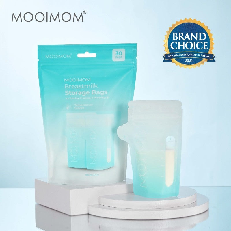 MOOIMOM Kantong ASI 100ml Double Zipper | Breastmilk Storage Bags 30pcs (30pcs) Perlengkapan bayi