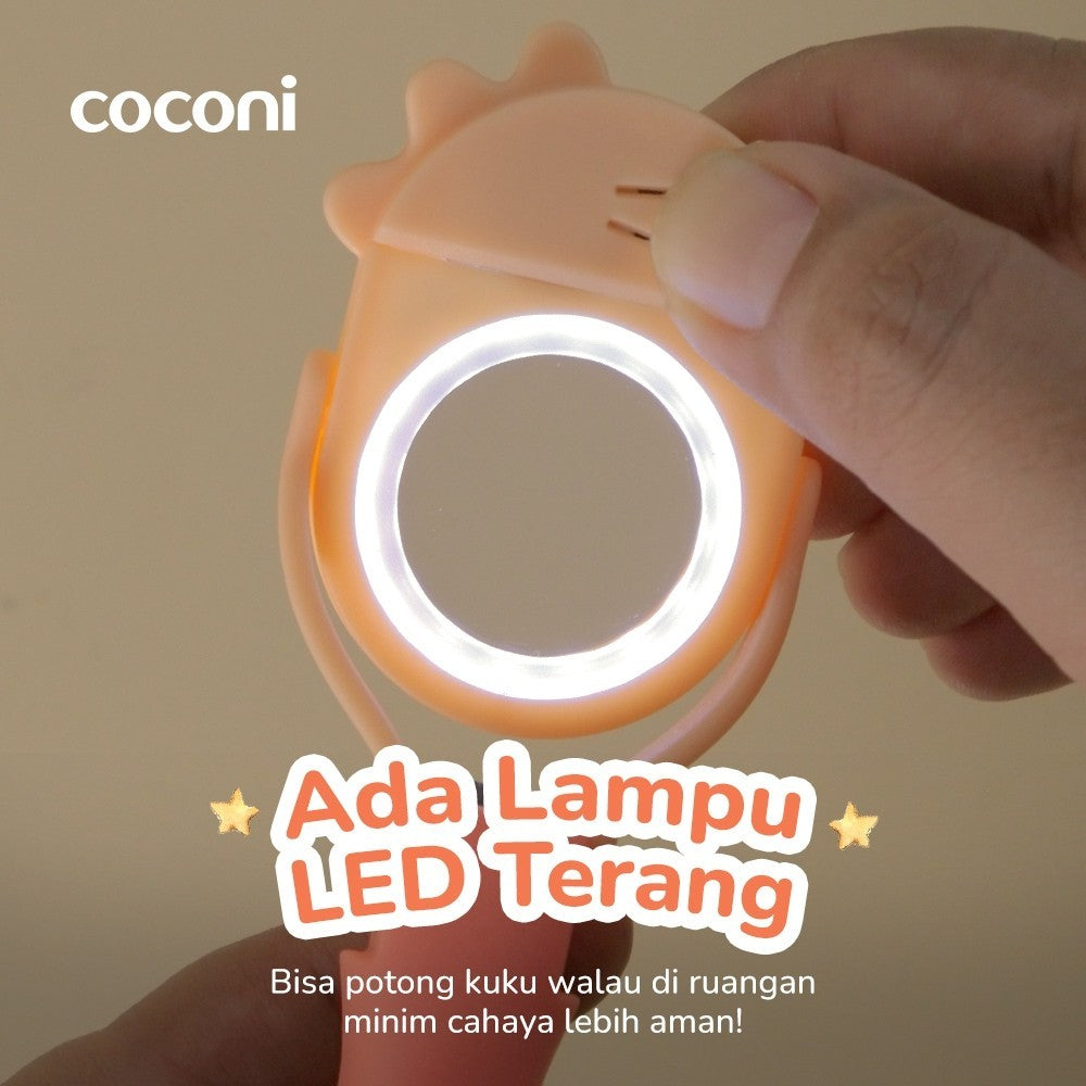 Coconi SafeLight Nail Clipper - Gunting Kuku Bayi dengan Lampu LED dan Kaca Pembesar