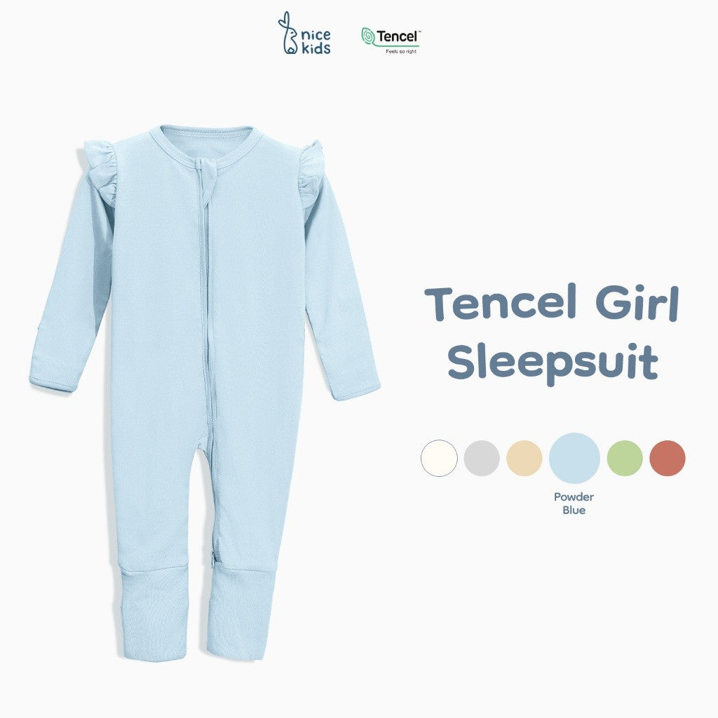 Nice Kids - Tencel Sleepsuit Girl Jumper Baby Baju Tidur Bayi Perempuan (0 Bulan-2 Tahun)