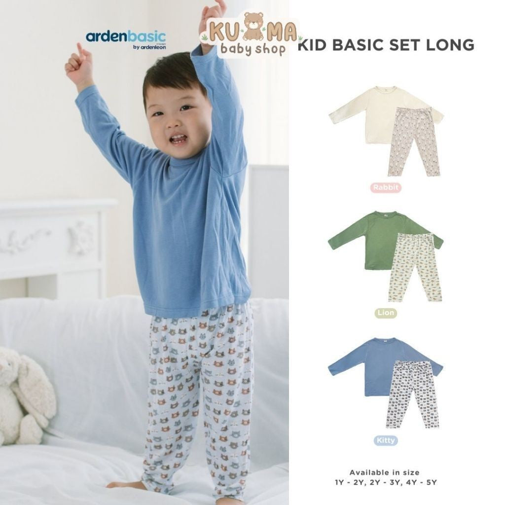 ARDENLEON ArdenBasic Kid Basic Set Long Setelan Baju Tidur Anak