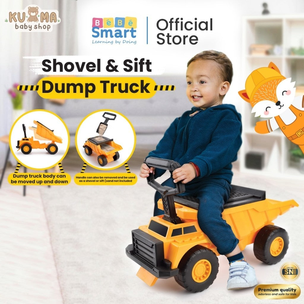 BEBE SMART BEBESMART Ride on Mobil Anak Bisa Dinaiki / Mainan Anak / Ride On Anak / Shovel & Sift Dump Truck