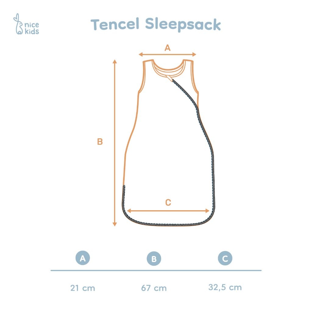 Nice Kids - Tencel Sleepsack Bedong Jumper Instan Baby New Born Unisex (0-6 Bulan)
