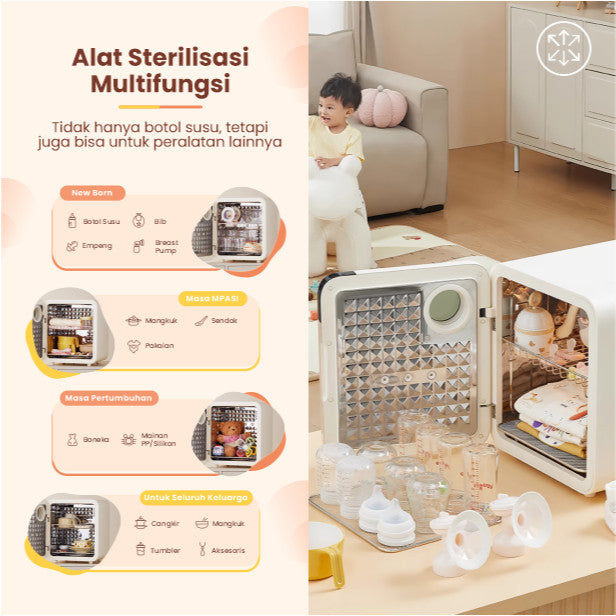 Emily UV Sterillizer & Dryer 25L 150W Sterillizer Baby / Sterillizer Botol Bayi Pengering Alat Bayi EST 19605