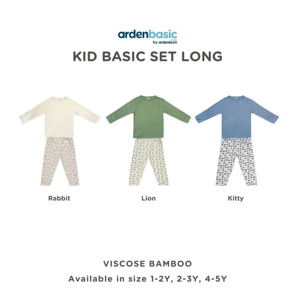 ARDENLEON ArdenBasic Kid Basic Set Long Setelan Baju Tidur Anak