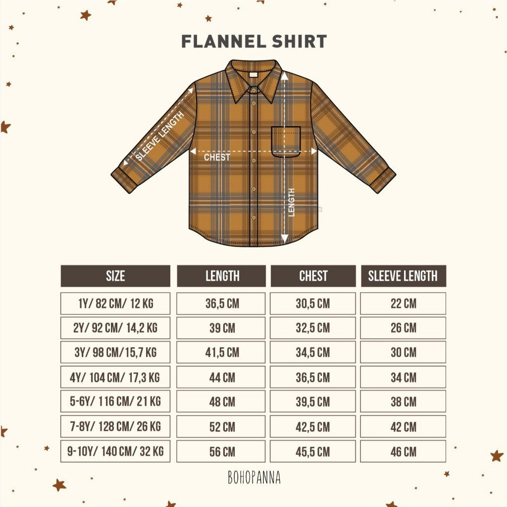 BOHOPANNA - FLANNEL SHIRT - FLANEL SHIRT - Atasan Anak Laki-Laki