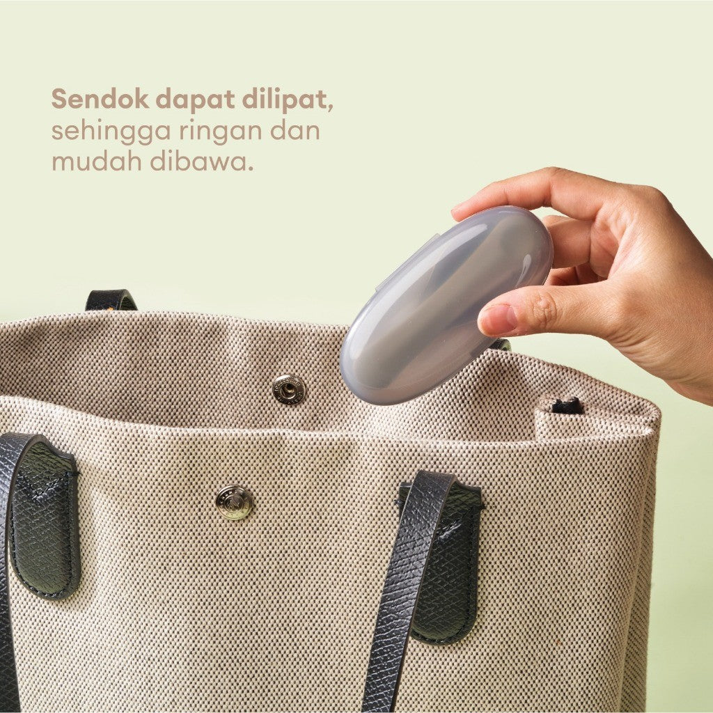 Little Dimple Kid's Foldable Spork Spoon Fork Lipat Sendok Garpu Anak