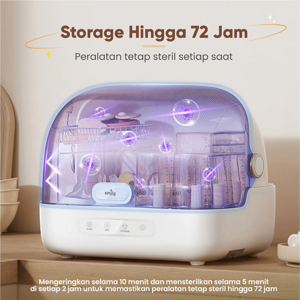 Emily UV Sterillizer & Dryer 16L 180W Sterillizer Baby / Sterillizer Botol Bayi Pengering Alat Bayi EST 19807