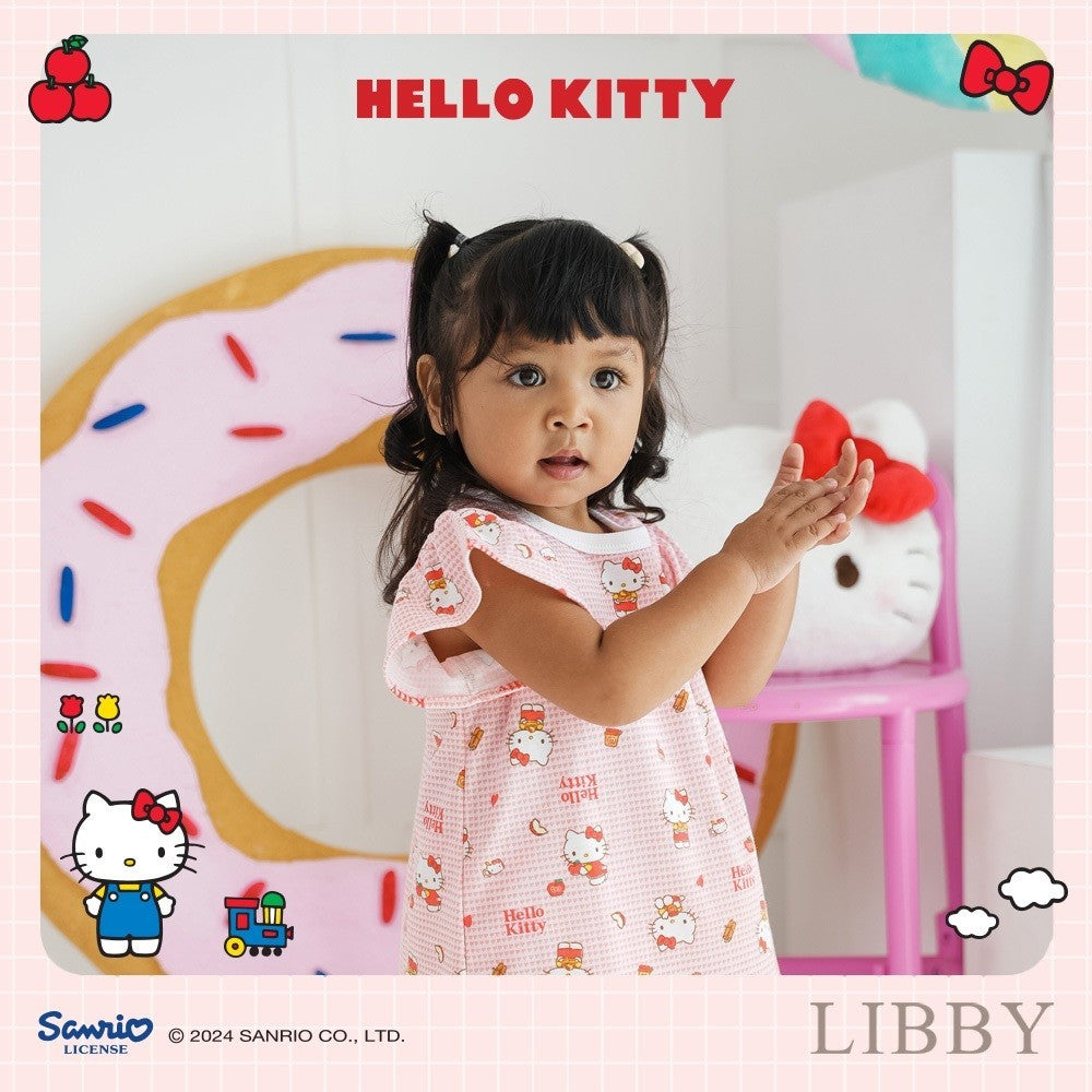LIBBY Sanrio Setelan Piyama Oblong Anak Perempuan Kuromi Cinnamoroll Hello Kitty (1 Stel)