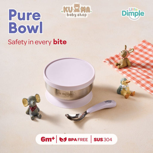 Little Dimple Pure Bowl - Mangkuk Anak Stainless Steel BPA Free
