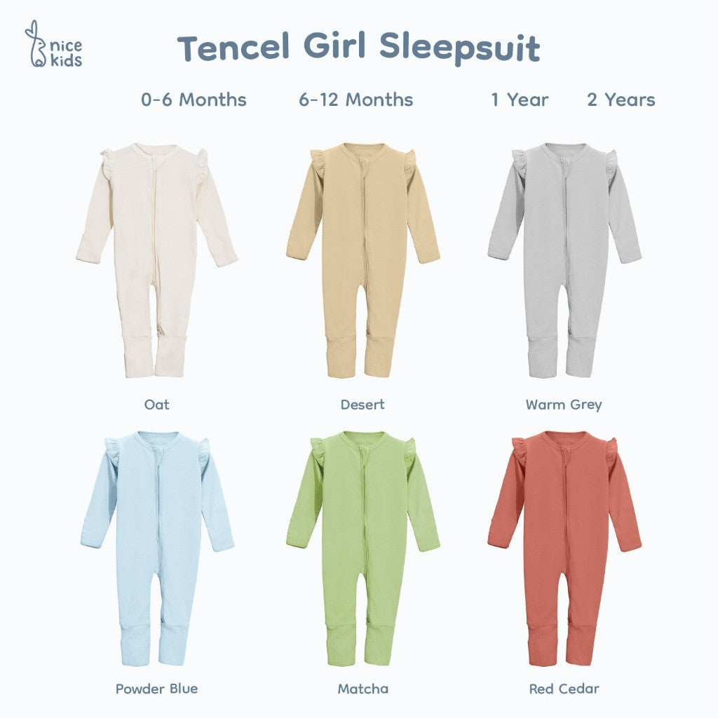 Nice Kids - Tencel Sleepsuit Girl Jumper Baby Baju Tidur Bayi Perempuan (0 Bulan-2 Tahun)