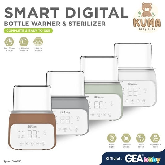 Gea baby Smart Digital Bottle Warmer & Sterilizer GW-150 / penghangat botol susu / pemanas susu / pemanas makanan / sterilisasi uap