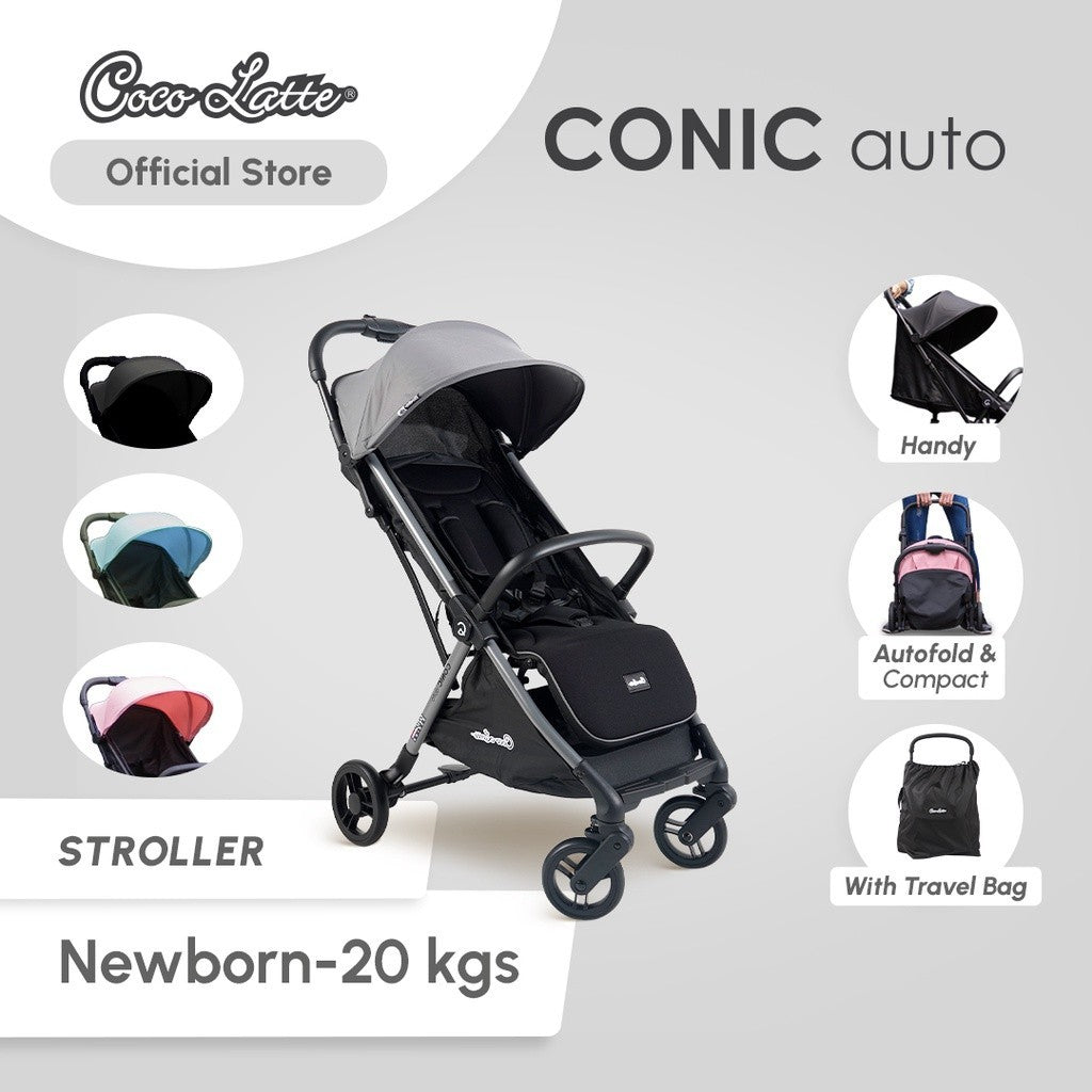 COCOLATTE Conic Auto Stroller 360° swivel front wheels 72655
