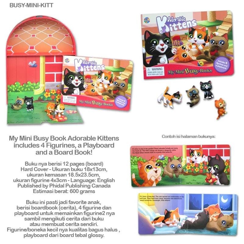 My Mini Busy Book includes 4 Figurines, a Playboard and a Board Book! [Phidal]