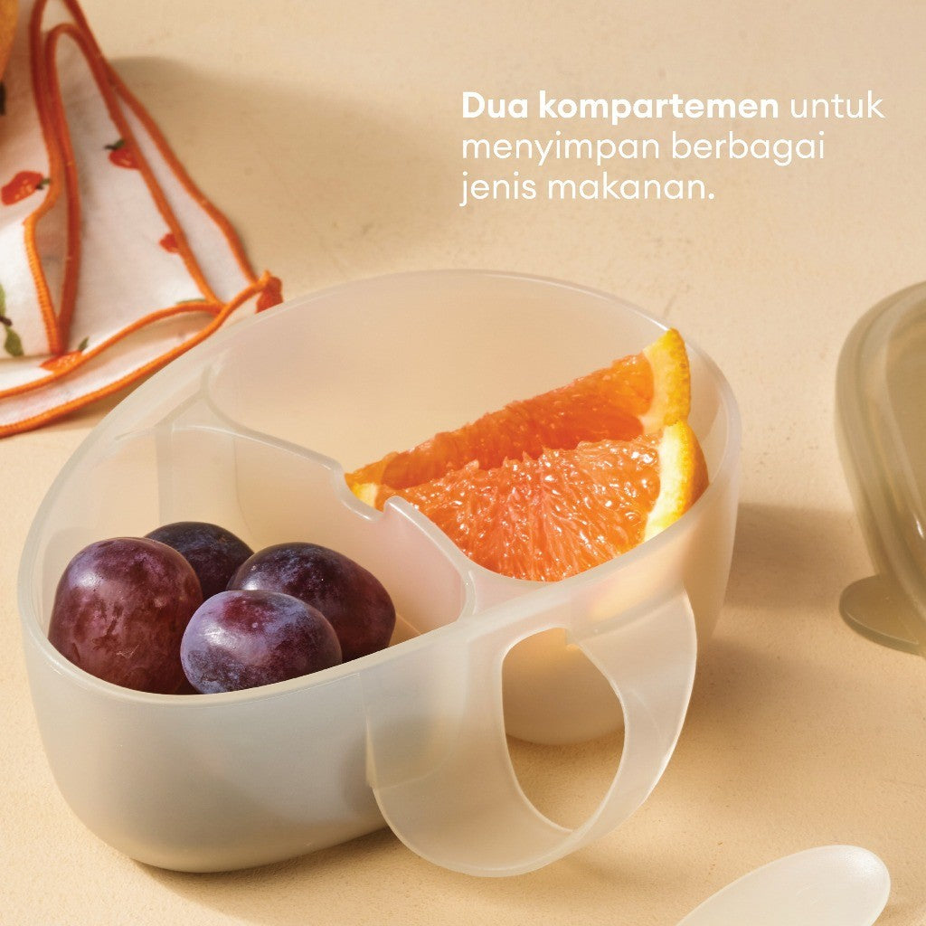 Little Dimple Pack & Go Travel Set Portable Bowl Spoon Set Sendok Mangkok Anak