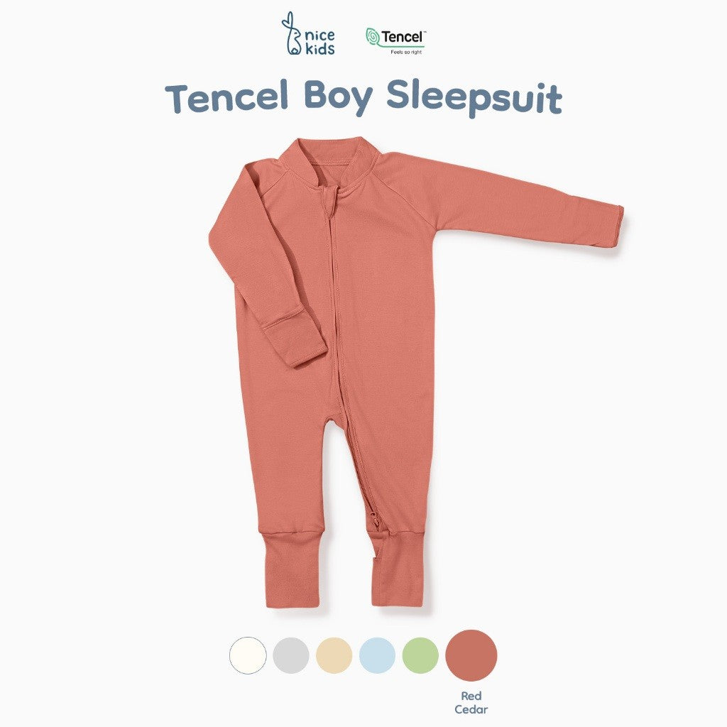 Nice Kids - Tencel Sleepsuit Boy Jumper Baby Baju Tidur Bayi Laki-Laki (0 Bulan-2 Tahun)