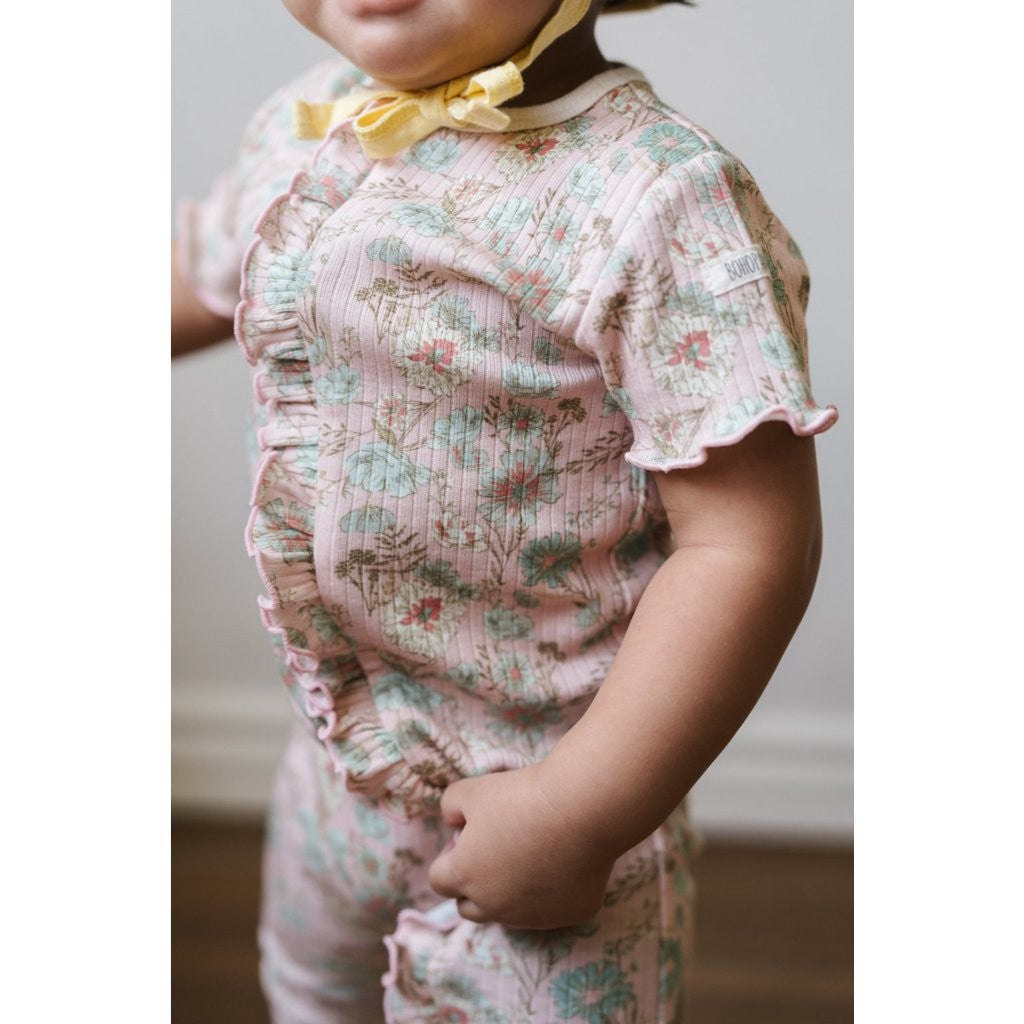 BOHOPANNA - SHORT SLEEPSUIT ZIPPER RUFFLE - Jumper Bayi