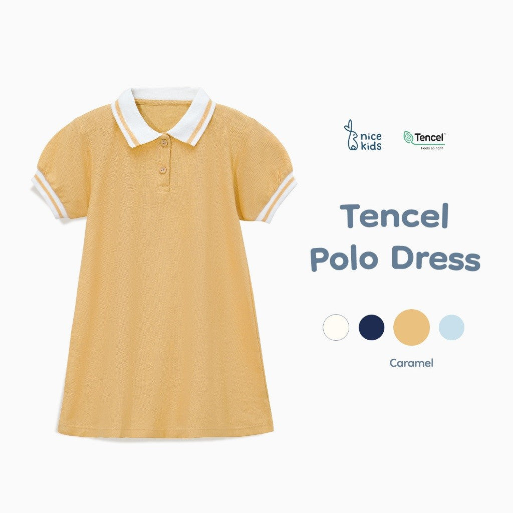 Nice Kids - Tencel Polo Dress (Dress Anak Perempuan Premium 1-6 Tahun)