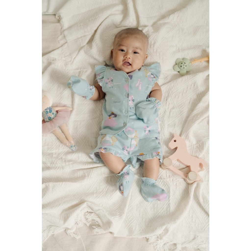 BOHOPANNA - PANNADAILY - SET RUFFLE BABY GIRL PRINT - Setelan Baju Anak Perempuan
