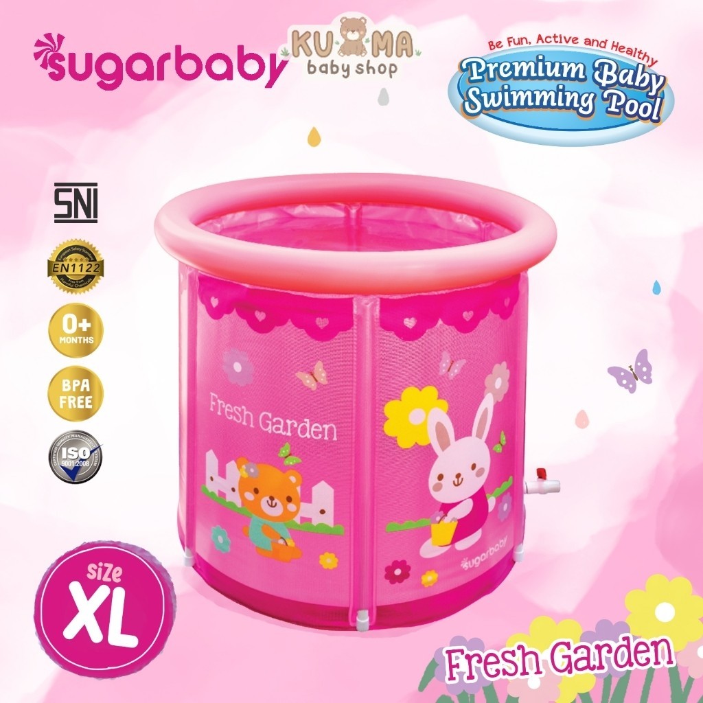 Sugar Baby Premium Baby Swimming Pool - Fresh Garden - Pink / kolam renang bayi / baby spa