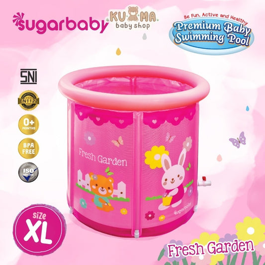 Sugar Baby Premium Baby Swimming Pool - Fresh Garden - Pink / kolam renang bayi / baby spa
