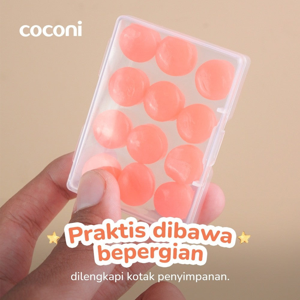 Coconi Kids Earplug | Pelindung / Penutup Telinga Anak Silikon Anti Bising Anti Air untuk Tidur Renang Traveling