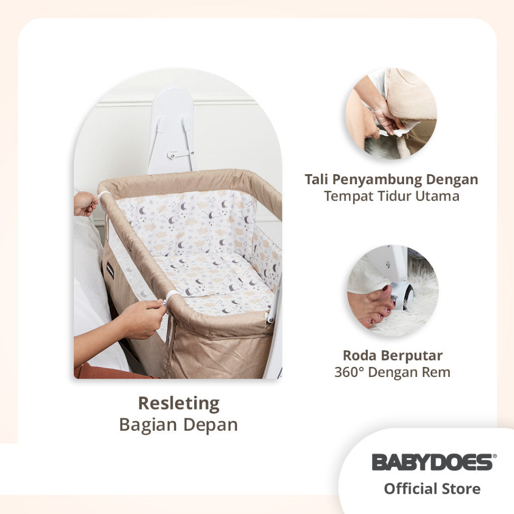 BABYDOES BOX CH 1634 LE PARIZ SIDE BED & ROCKING MODE