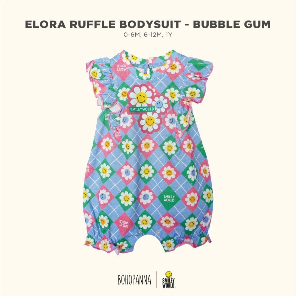 BOHOPANNA - BOHOPANNA X SMILEY - ELORA RUFFLE BODYSUIT - Jumper Bayi Perempuan