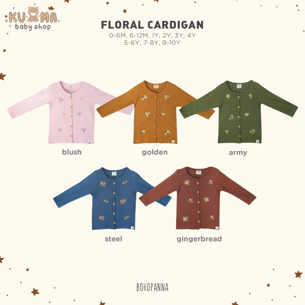 BOHOPANNA - FLORAL CARDIGAN - CARDIGAN ANAK PEREMPUAN