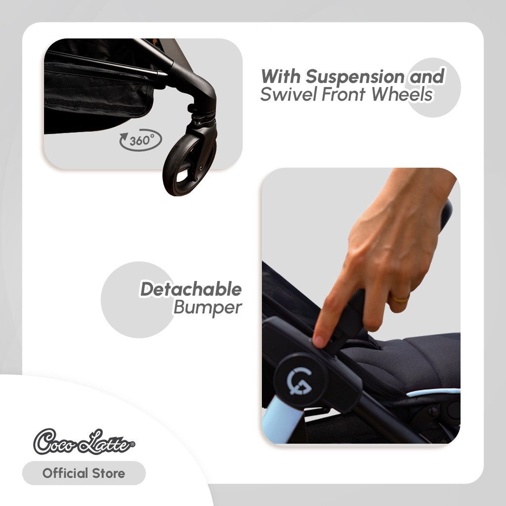 COCOLATTE Conic Auto Stroller 360° swivel front wheels 72655