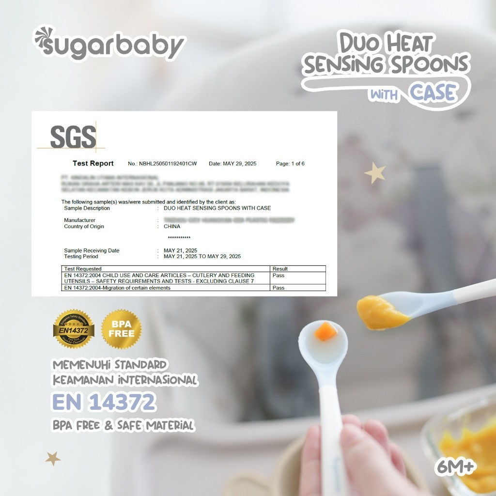 Sugarbaby Duo Heat Sensing Spoon BPA Free/Training Spoon/Peralatan Makan Bayi/Sendok Makan Bayi