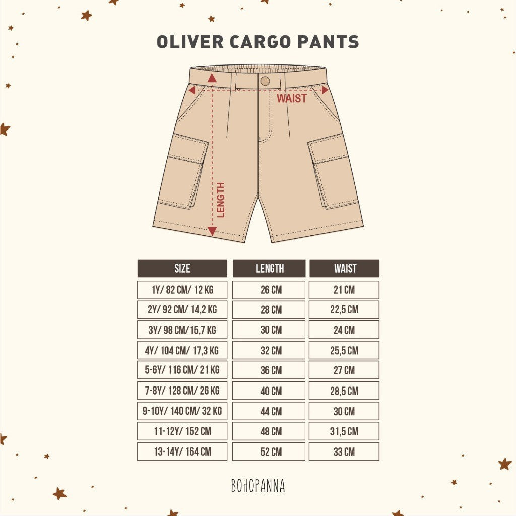 BOHOPANNA - OLIVER CARGO PANT - Celana Anak - Celana Cargo - Cargo Pant