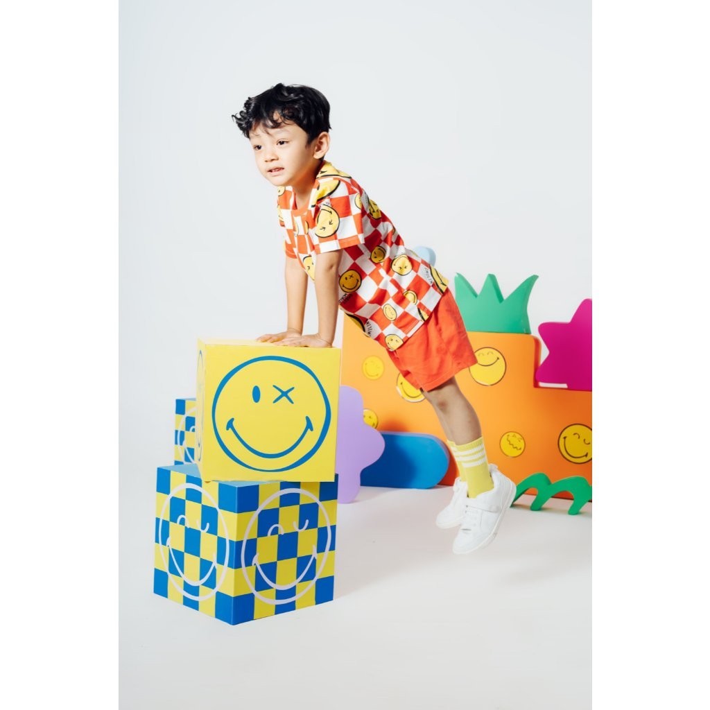 BOHOPANNNA - BOHOPANNA X SMILEY - BASIC SET - Setelan Baju Anak Laki-Laki