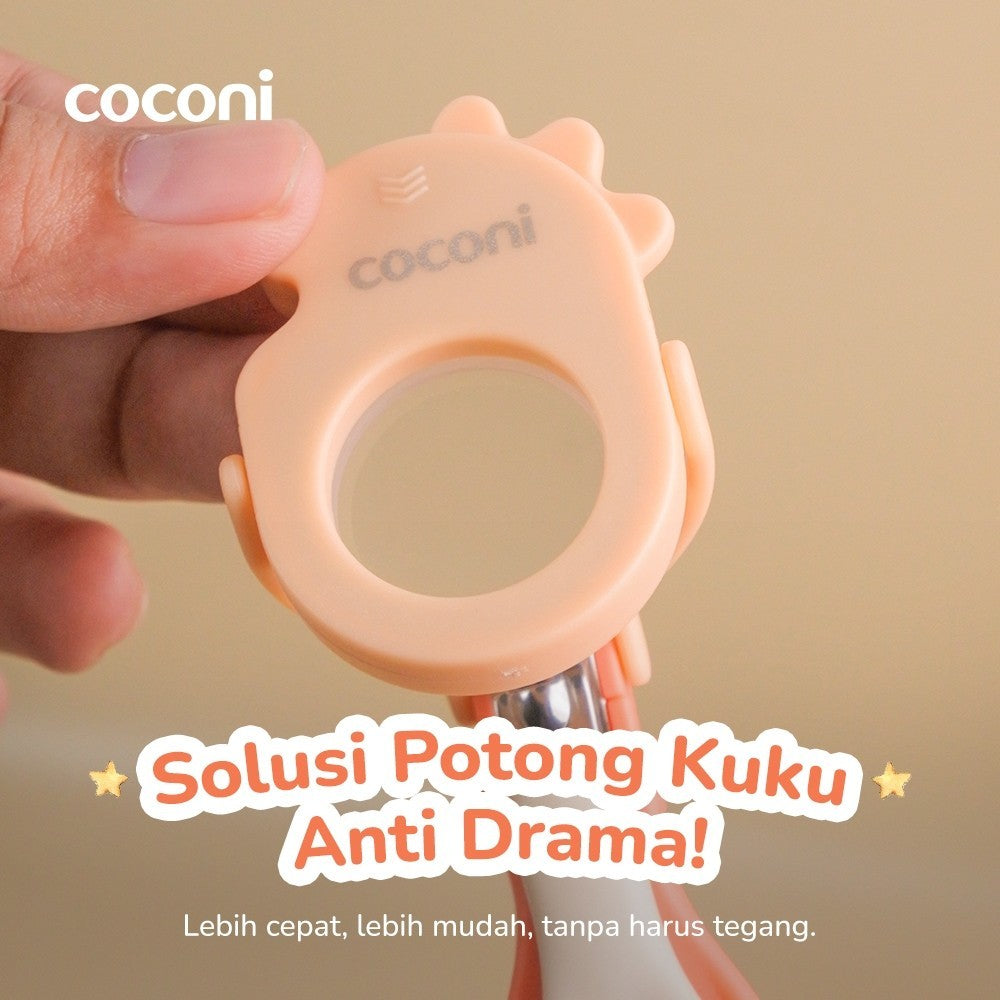 Coconi SafeLight Nail Clipper - Gunting Kuku Bayi dengan Lampu LED dan Kaca Pembesar