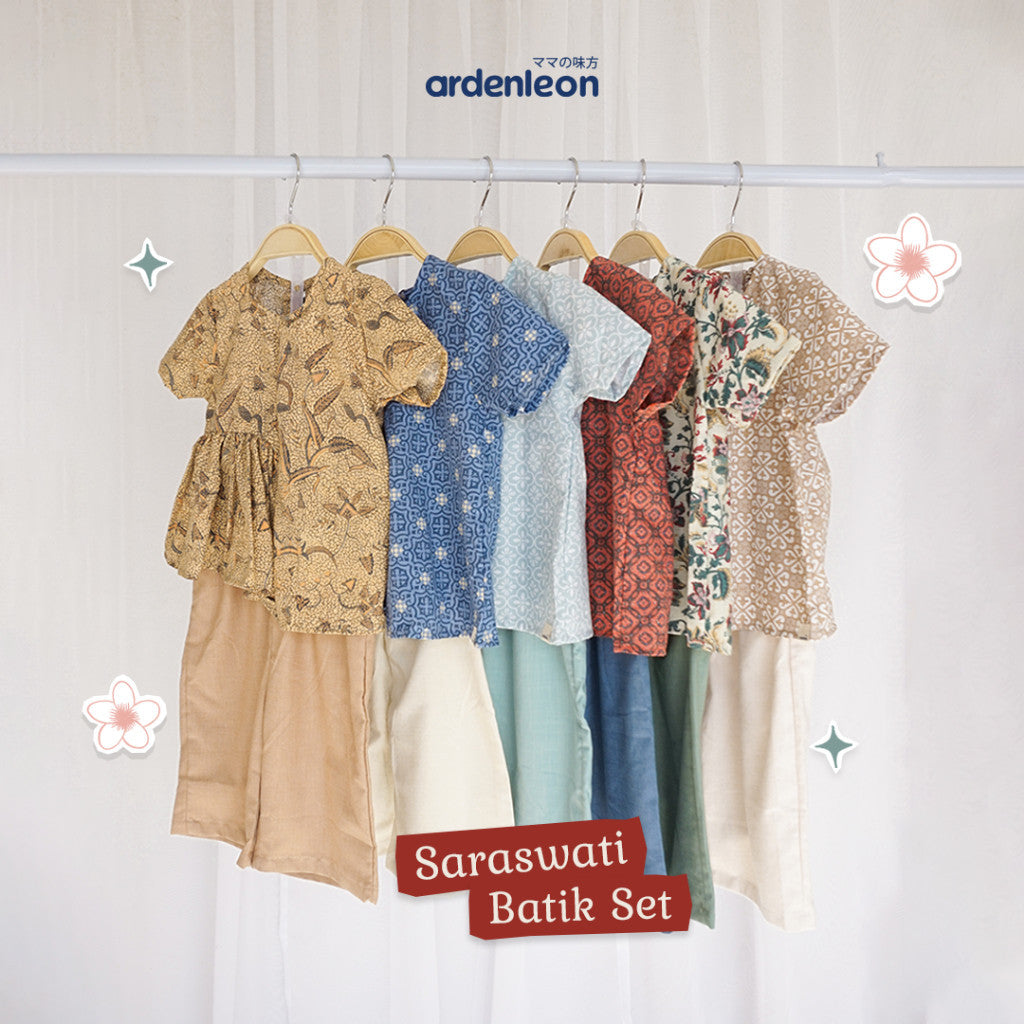 ARDENLEON Setelan Anak Perempuan Saraswati Batik Set 2.0