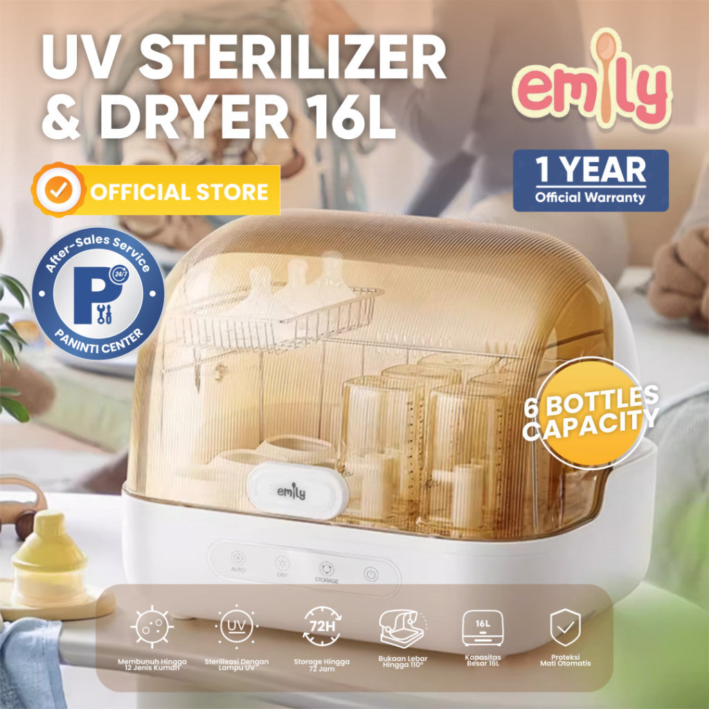 Emily UV Sterillizer & Dryer 16L 180W Sterillizer Baby / Sterillizer Botol Bayi Pengering Alat Bayi EST 19807