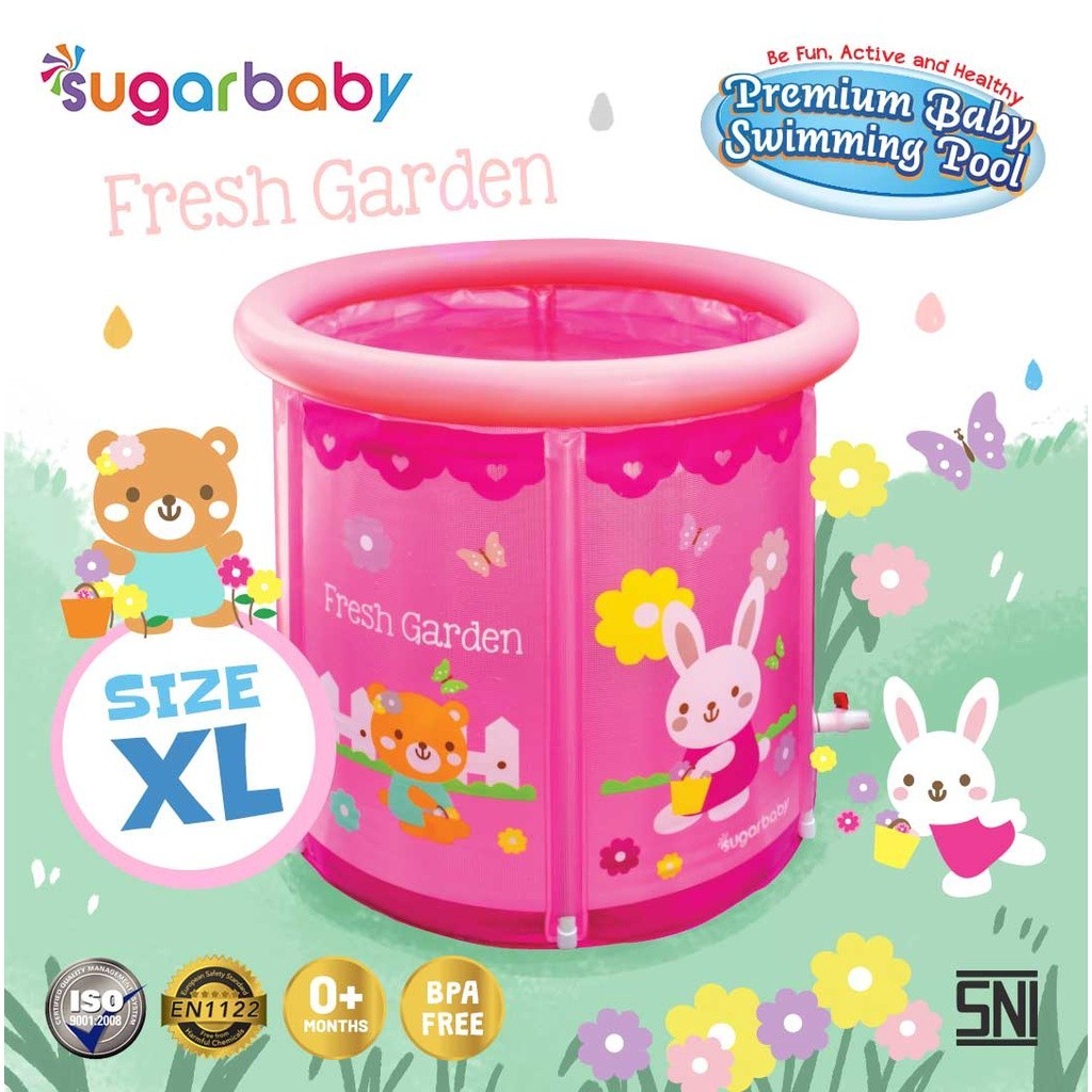 Sugar Baby Premium Baby Swimming Pool - Fresh Garden - Pink / kolam renang bayi / baby spa