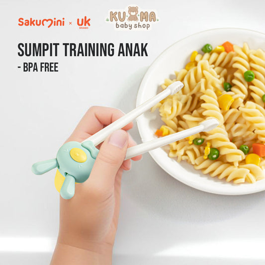 Sakumini Bunny Kids Training Chopstick Sumpit Anak Belajar Makan BPA Free