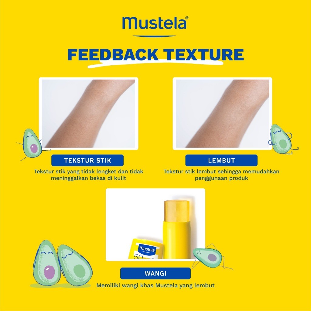 Mustela High Protection Sun Stick 9 GR SPF50 wajah dan tubuh cocok untuk bayi