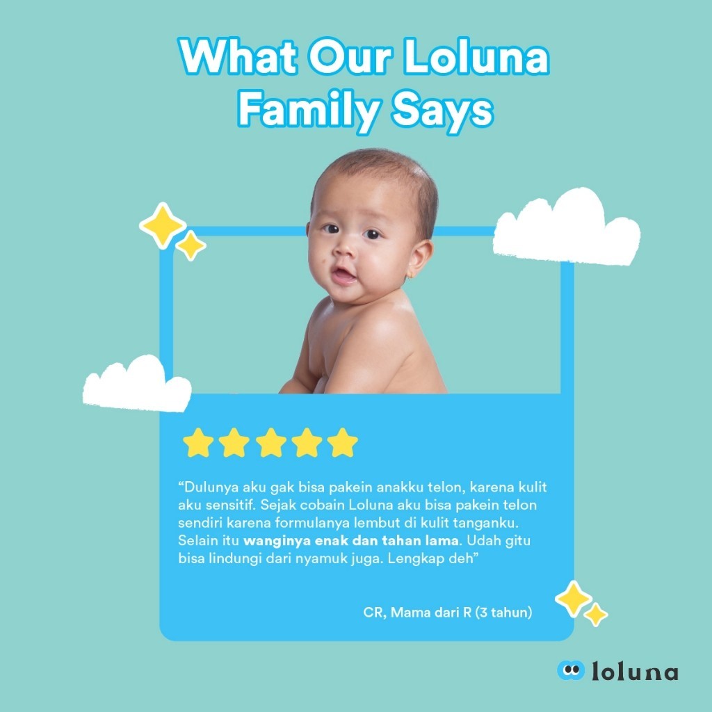 Loluna Baby Minyak Telon Extra - Minyak Anti Nyamuk 10 Jam / Penghangat Tubuh Bayi / Wangi dan Hangat Tahan Lama/ My Baby Minyak Telon Plus