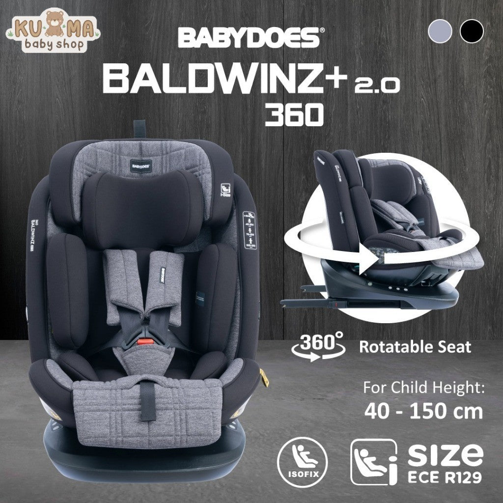 Babydoes Baldwinz + 2.0 Rotatable Carseat Bayi Dudukan Mobil Bayi 360