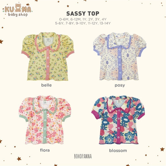 BOHOPANNA - SASSY TOP - Atasan Anak Perempuan 2424