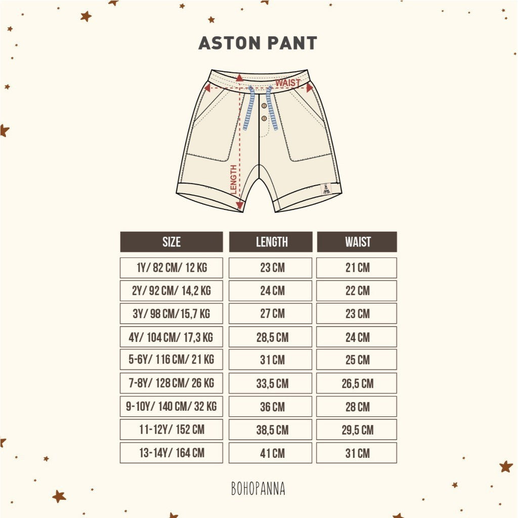 BOHOPANNA - ASTON PANT - Celana Pendek Anak Laki-Laki 2455