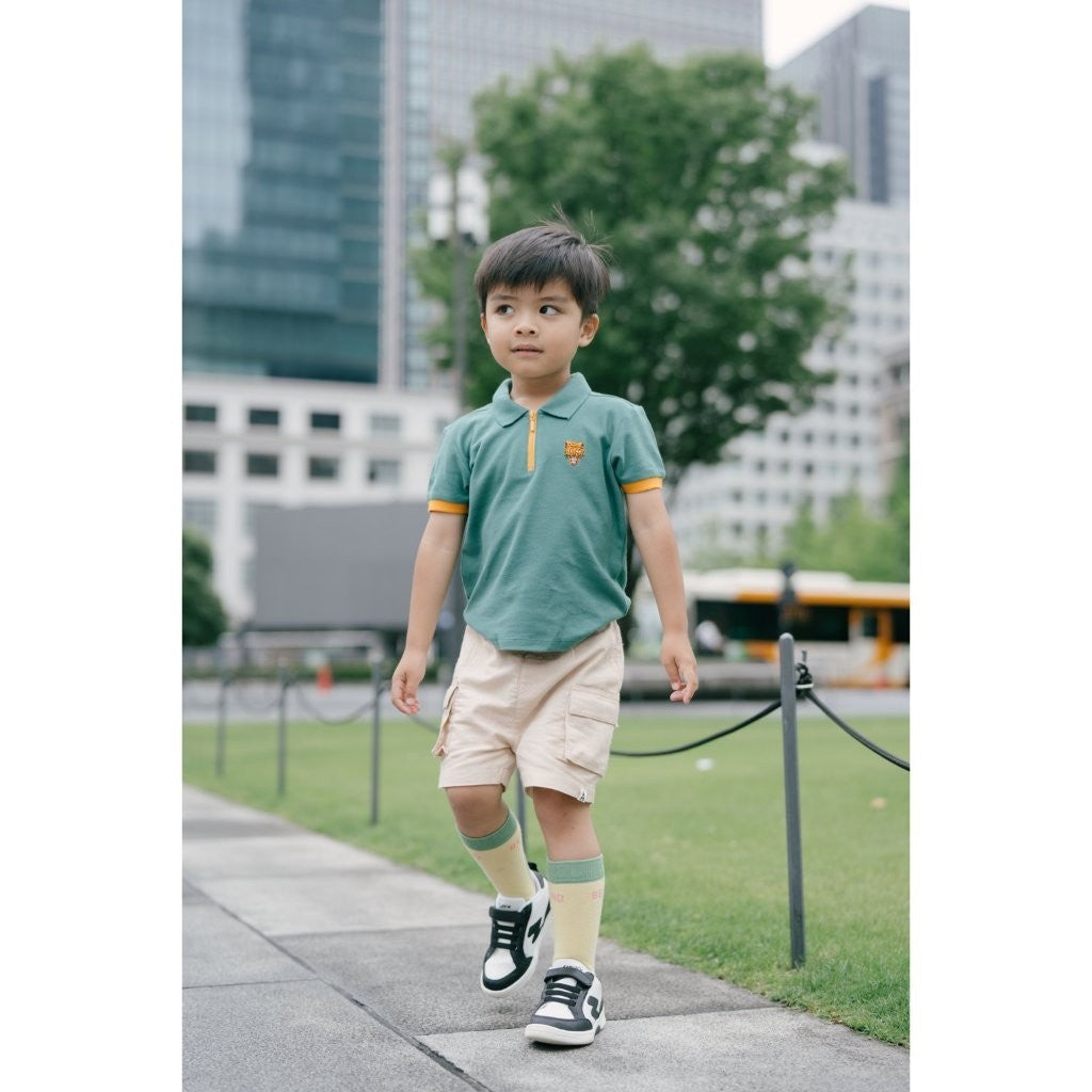 BOHOPANNA - POLO TOP - Atasan Anak Laki-Laki - Polo Boy - Kaos Polo