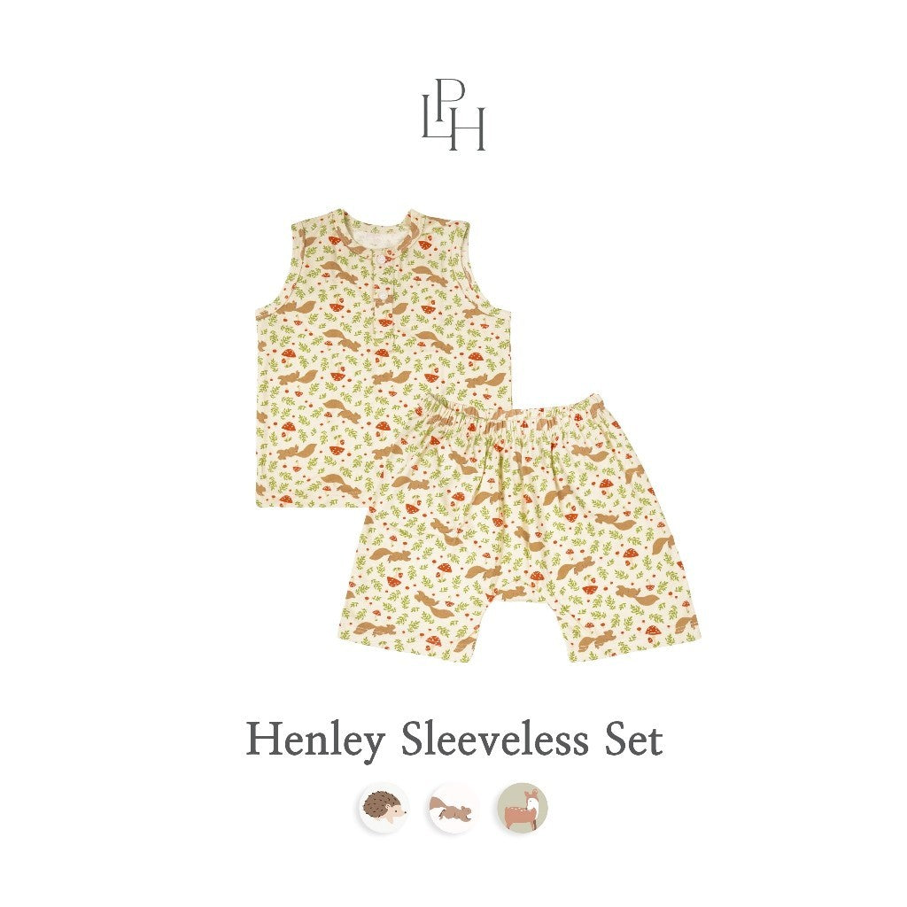 Little Palmerhaus - Little Wear Henley Sleeveless Set 24.0 (Setelan Bayi Lengan Buntung)