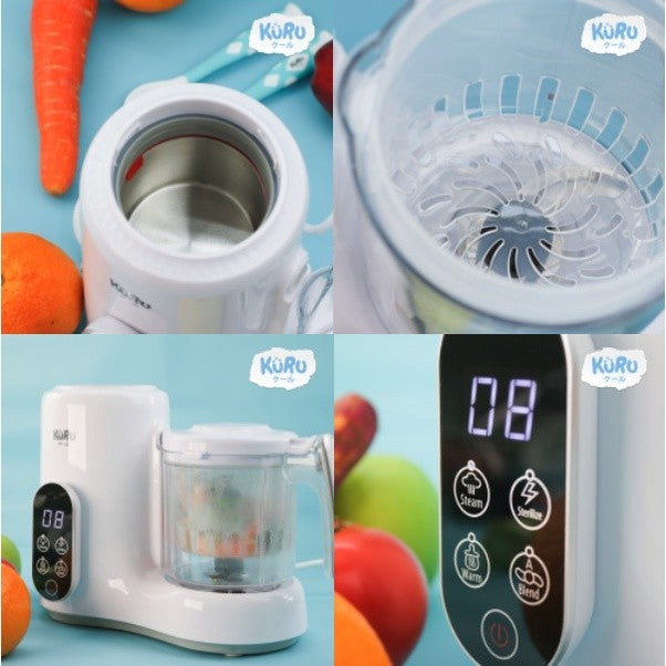 KURU  4in1 Baby Food Processor Food Maker Steamer Blender Mpasi FP5800