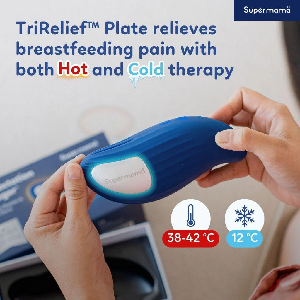 Supermama Lab Flow Lactation Massager | Alat Pijat Laktasi ASI dengan Mode Penghangat dan Pendingin | Breast Relaxant Atasi Sumbatan ASI & Redakan Nyeri Payudara | Pijat Panas/Dingin |