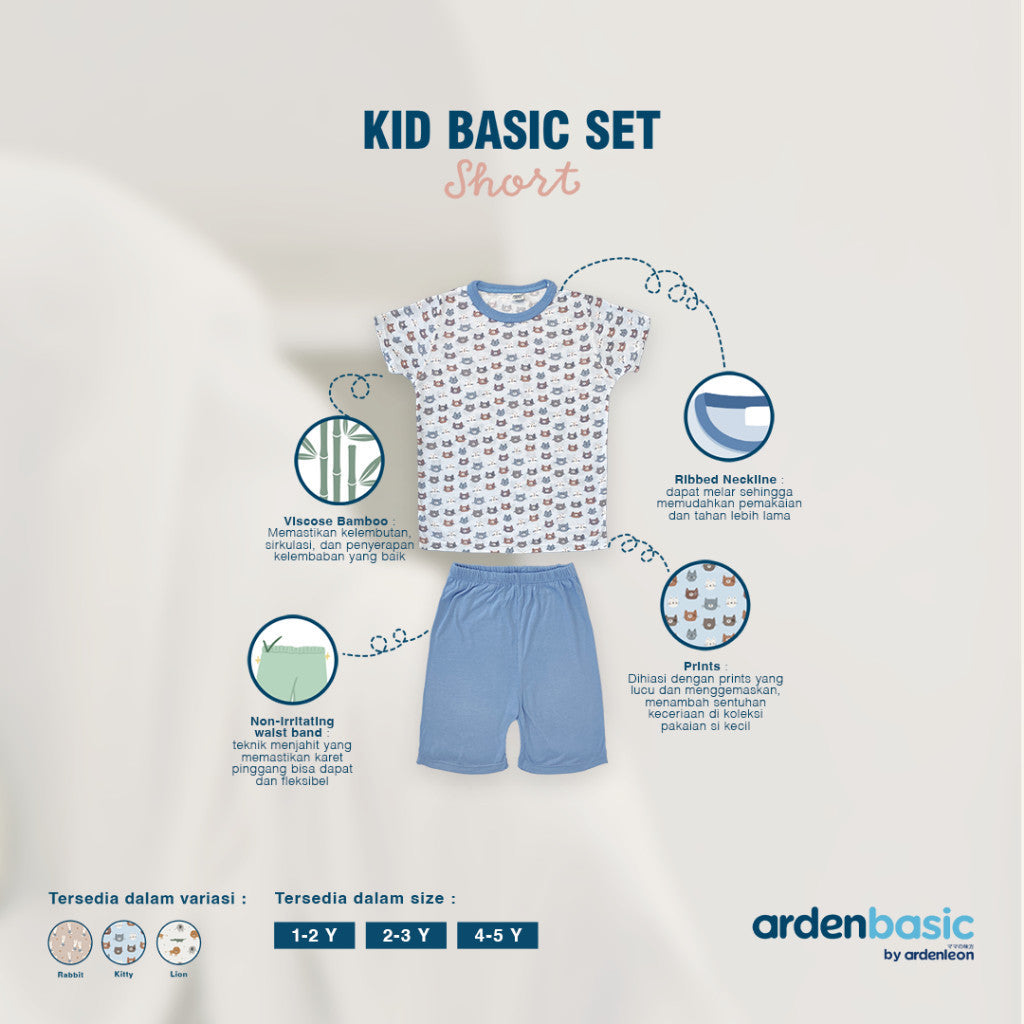 ARDENLEON ArdenBasic Kid Basic Set Short Setelan Pendek Anak