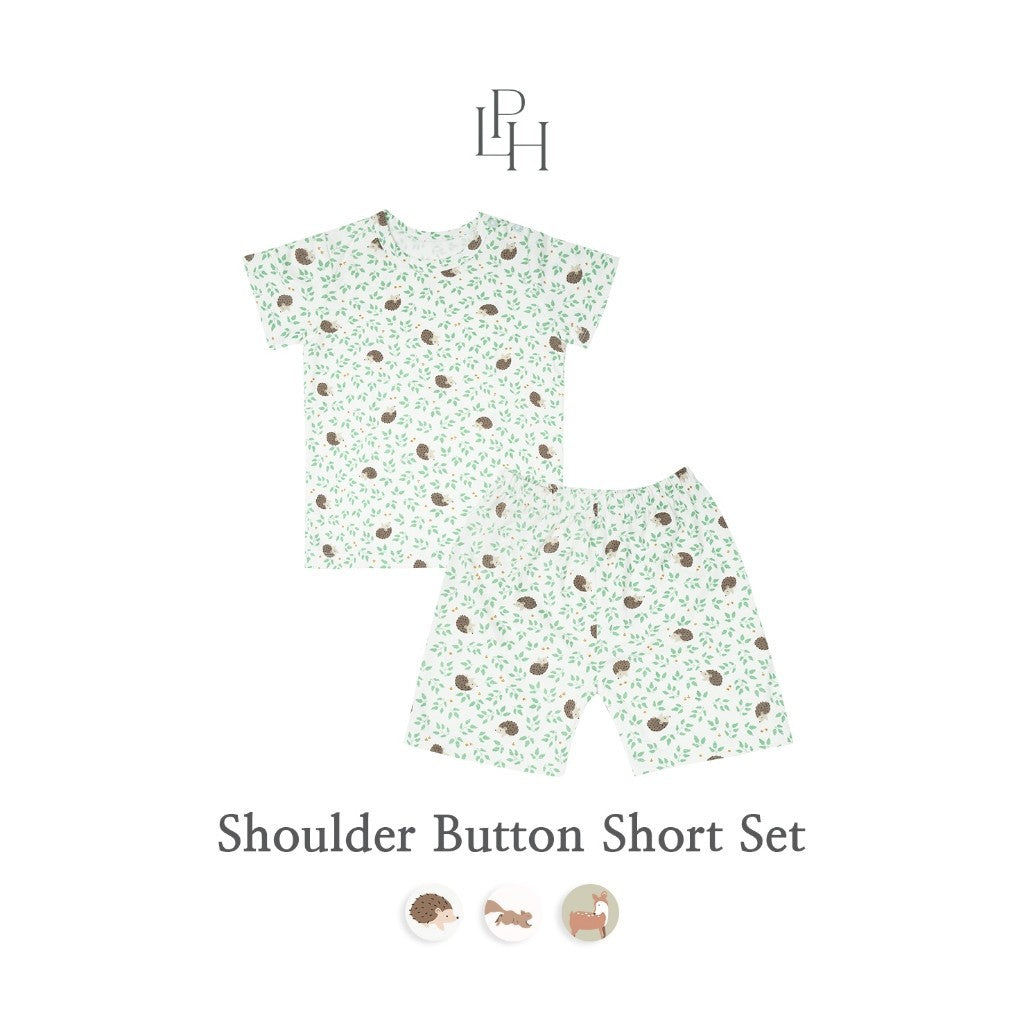 Little Wear Shoulder Button Short Set 24.0 (Setelan Anak Lengan Pendek)