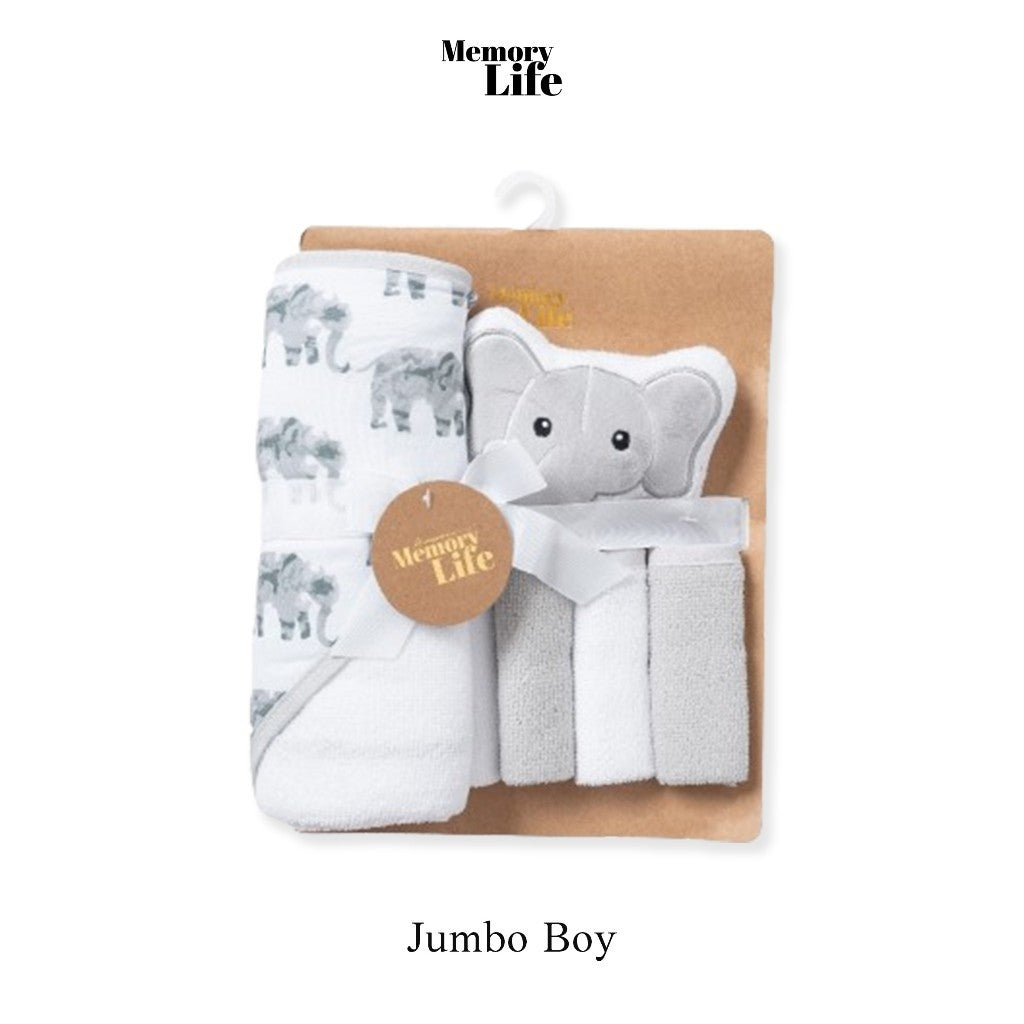 MemoryLife Little Dove Baby Bath Towel Set | Hampers Handuk Bayi, Hampers New Born, Kado lahiran Bayi, Baby Gift Set.